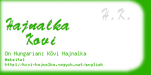 hajnalka kovi business card