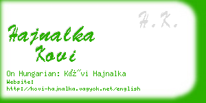 hajnalka kovi business card